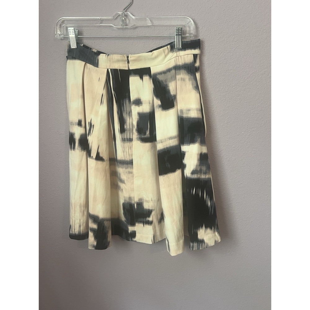 Cynthia Rowley Pale Pink Blue Abstract Knee Length Skirt Pockets Size Small
